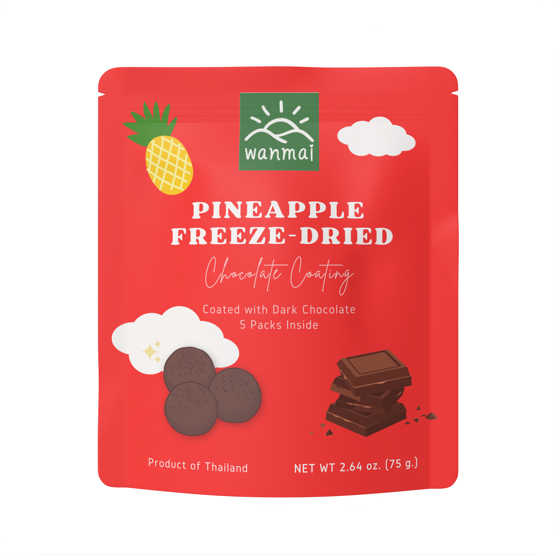 Pineapple Freeze-Dried with Dark Chocolate Coating